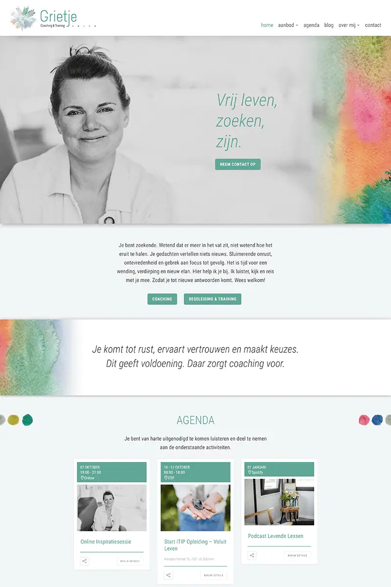 Webdesign Portfolio Grietje Coaching en Training Webdesign Portfolio Grietje Coaching en Training