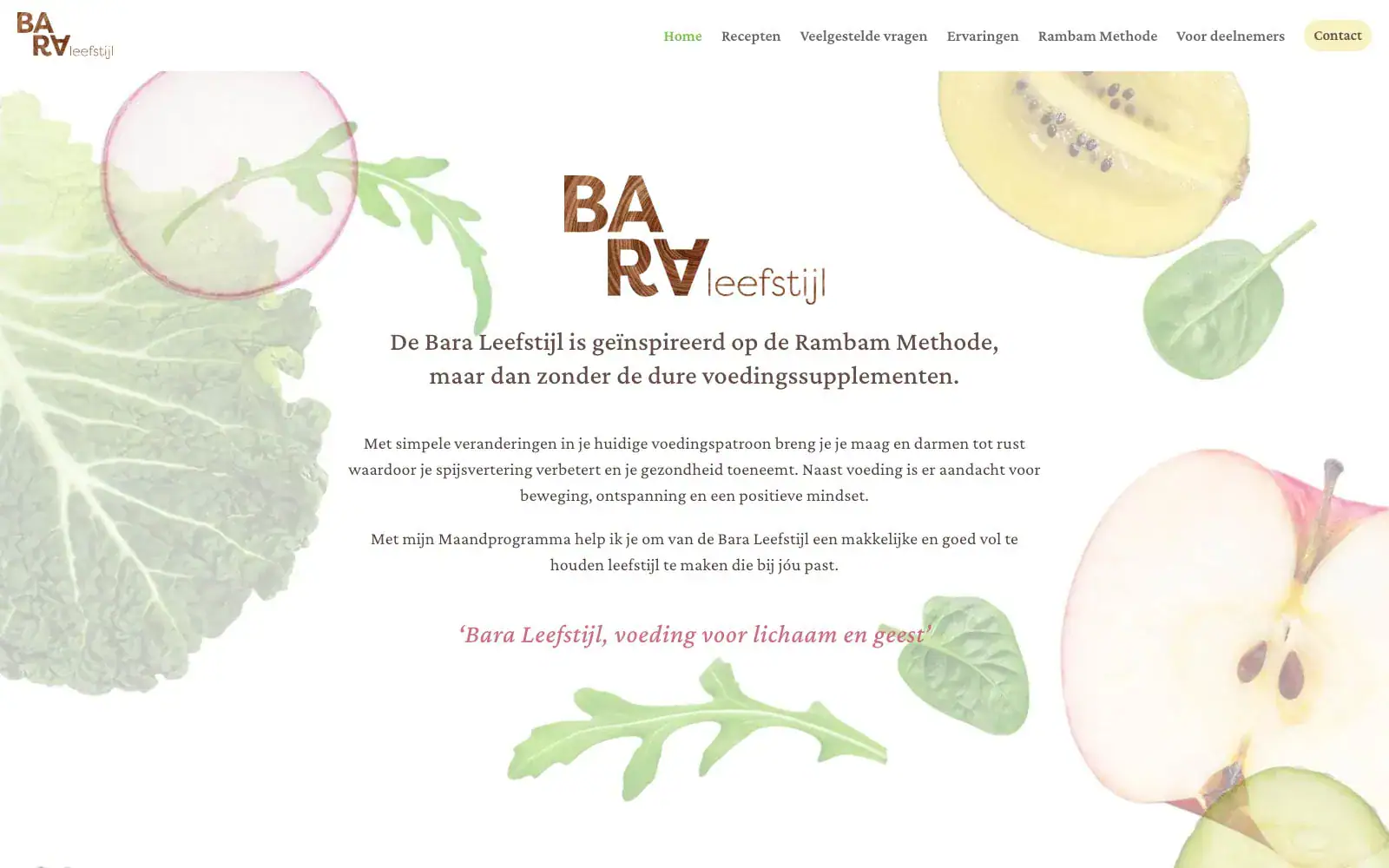 Webdesign portfolio - Bara Leefstijl Webdesign portfolio - Bara Leefstijl