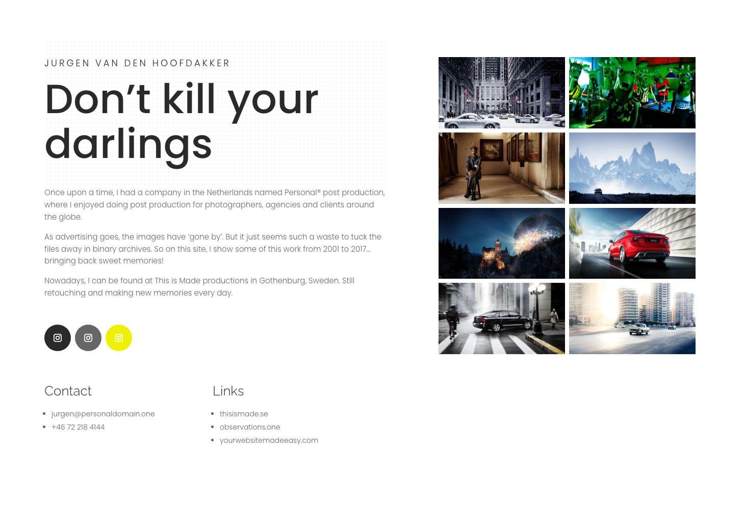 Website Personal Post production Website Personal Post production